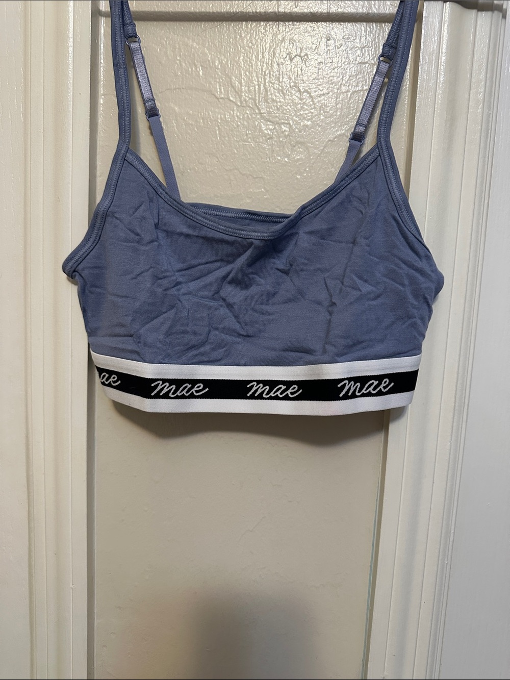 Mae Lavender Blue Logo Elastic Bralette